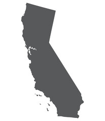 California state map. Map of the US state of California. - obrazy, fototapety, plakaty