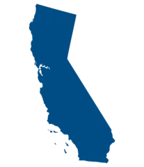 Fotobehang California state map. Map of the US state of California. © Supatra