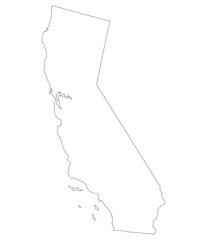 California state map. Map of the US state of California.