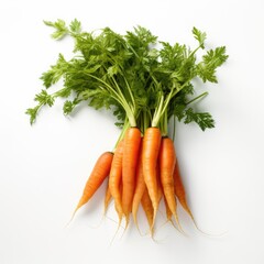 Carrot in white background, AI generated Image