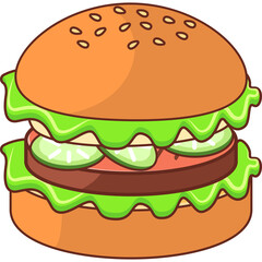 Burger Illustration Vector