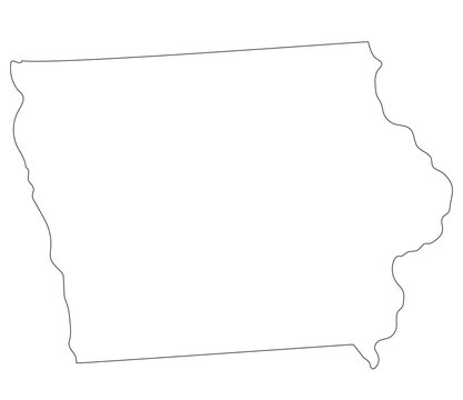 recommend clip art: Iowa state map. Map of the U.S. state of Iowa.