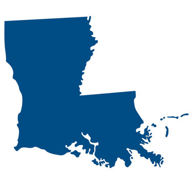 Louisiana state map. Map of the U.S. state of Louisiana.