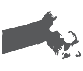 Massachusetts state map. Map of the U.S. state of Massachusetts.