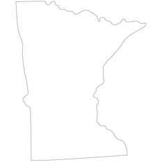 Minnesota state map. Map of the U.S. state of Minnesota. © Supatra