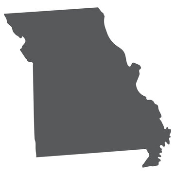 recommend clip art: Missouri state map. Map of the U.S. state of Missouri in grey color.