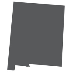 New Mexico state map. Map of the U.S. state of New Mexico.
