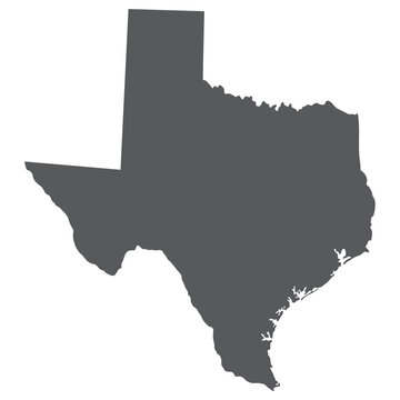 recommend clip art: Texas state map. Map of the U.S. state of Texas in grey color.