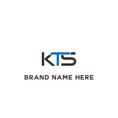 Fototapeta premium KTS logo. K T S design. White KTS letter. KTS, K T S letter logo design. Initial letter KTS linked circle uppercase monogram logo. K T S letter logo vector design. 