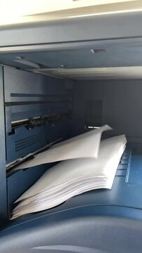 Working with Photocopier Machine,  Photocopier printing documents,