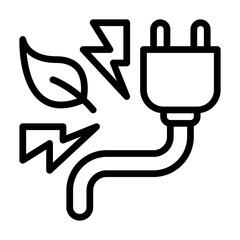 eco energy line icon
