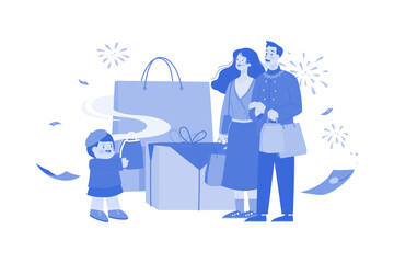 Chinese New Year Illustration concept on white background