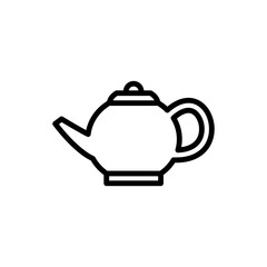 Tea pot or Coffee pot icon flat vector template design trendy