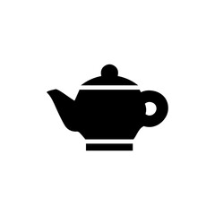 Tea pot or Coffee pot icon flat vector template design trendy