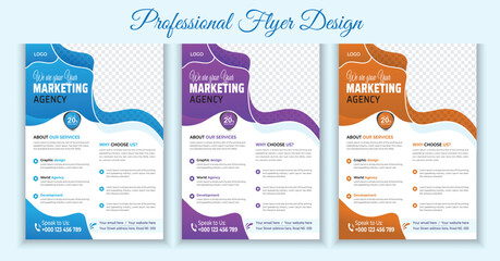 Creative Flyer leaflet, catalog, magazine, booklet, Vector template in A4 design template for infographics
