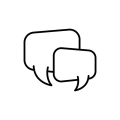 Chat bubble outline icons, minimalist vector illustration ,simple transparent graphic element .Isolated on white background