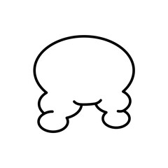 Chat bubble outline icons, minimalist vector illustration ,simple transparent graphic element .Isolated on white background