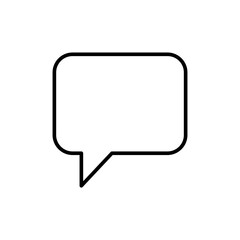 Naklejka premium Chat bubble outline icons, minimalist vector illustration ,simple transparent graphic element .Isolated on white background