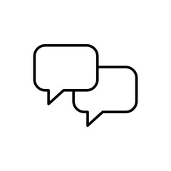 Chat bubble outline icons, minimalist vector illustration ,simple transparent graphic element .Isolated on white background