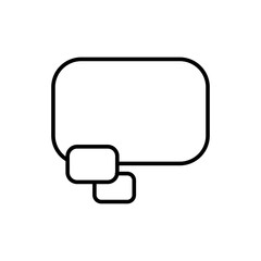 Naklejka premium Chat bubble outline icons, minimalist vector illustration ,simple transparent graphic element .Isolated on white background