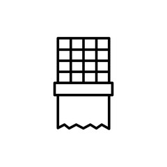 Chocolate bar outline icons, minimalist vector illustration ,simple transparent graphic element .Isolated on white background