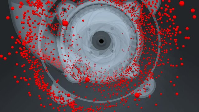 Particle simulation science - Particle simulation of the same cyclone passing through particles of different sizes and velocities