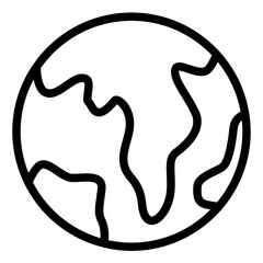 Earth Line Icon Design Vector