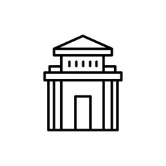 Building outline icons, house minimalist vector illustration ,simple transparent graphic element .Isolated on white background