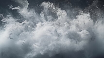 Abstract of a white powder snow cloud.