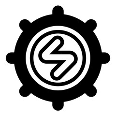 Fototapeta premium Energy Control Glyph Icon Design Vector