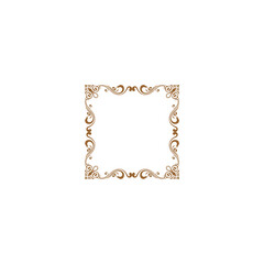 Set Square with Ornament Brown Color vector