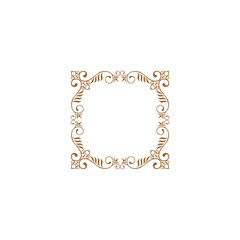 Set Square with Ornament Brown Color decoration