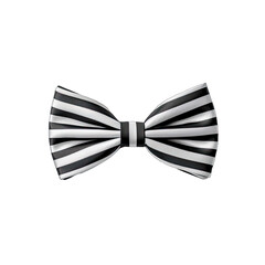 Black and white bow tie isolated on white