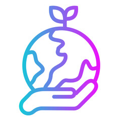 Fototapeta premium Earth Day Gradient Icon Design Vector