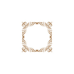 Set Square with Ornament Brown Color square