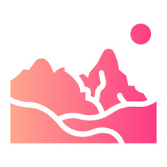 mountains Gradient icon