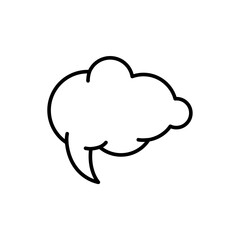 Chat bubble outline icons, cloud minimalist vector illustration ,simple transparent graphic element .Isolated on white background