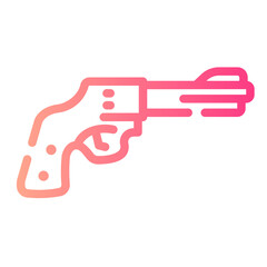 gun Line Gradient Icon