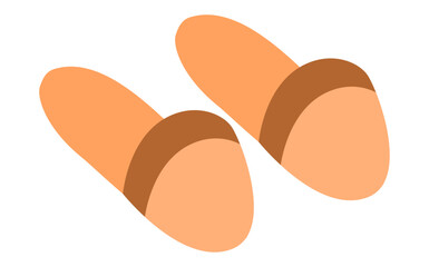 Vector of cozy hygge home slippers. Cute stickers for album decoration, photos, funny cartoon illustrations. Winter food, drink, outfit cartoon illustration.