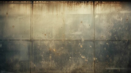 Image of a dusty and dirty window. - obrazy, fototapety, plakaty