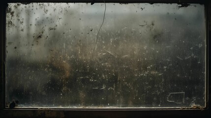 Image of a dusty and dirty window.