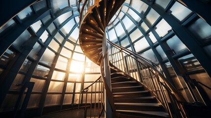 Fototapeta premium Spiral staircase of a lighthouse