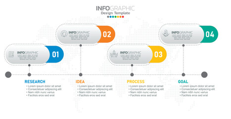 Timeline infographic elements for content, diagram, flowchart, steps, parts, timeline, workflow, chart.