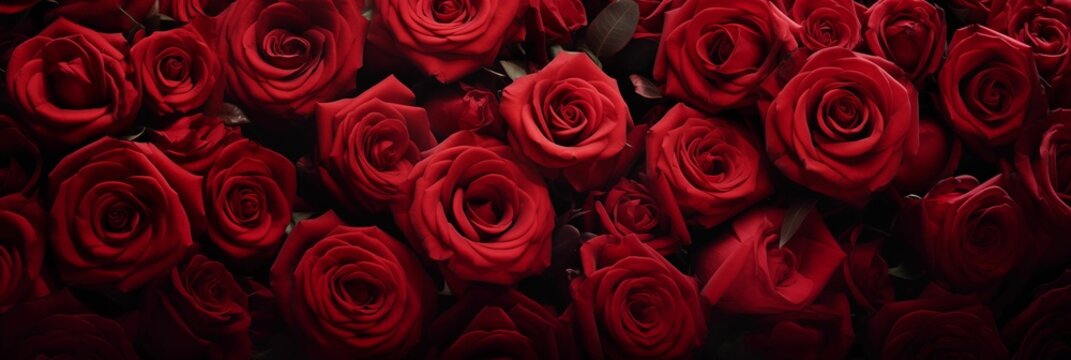Image of natural, fresh red roses.