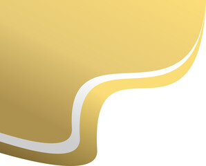 Gold with silver stripe corner. Corner design element