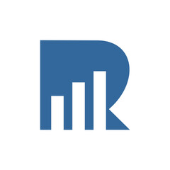 letter r financial logo design