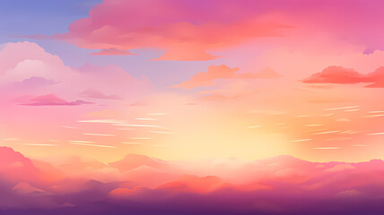 sunset landscape gradient art for a background or wallpaper, copy space for text - obrazy, fototapety, plakaty