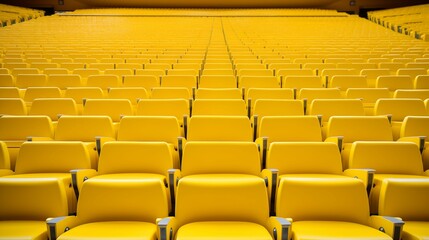 Fototapeta premium Image of yellow tribunes in a large setting.
