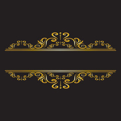 vintage royal title border or text frame ornament elements, Luxury vintage Border wedding invitation card frame border png and vector