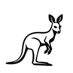Kangaroo Silhouette. Kangaroo Vector Illustration.